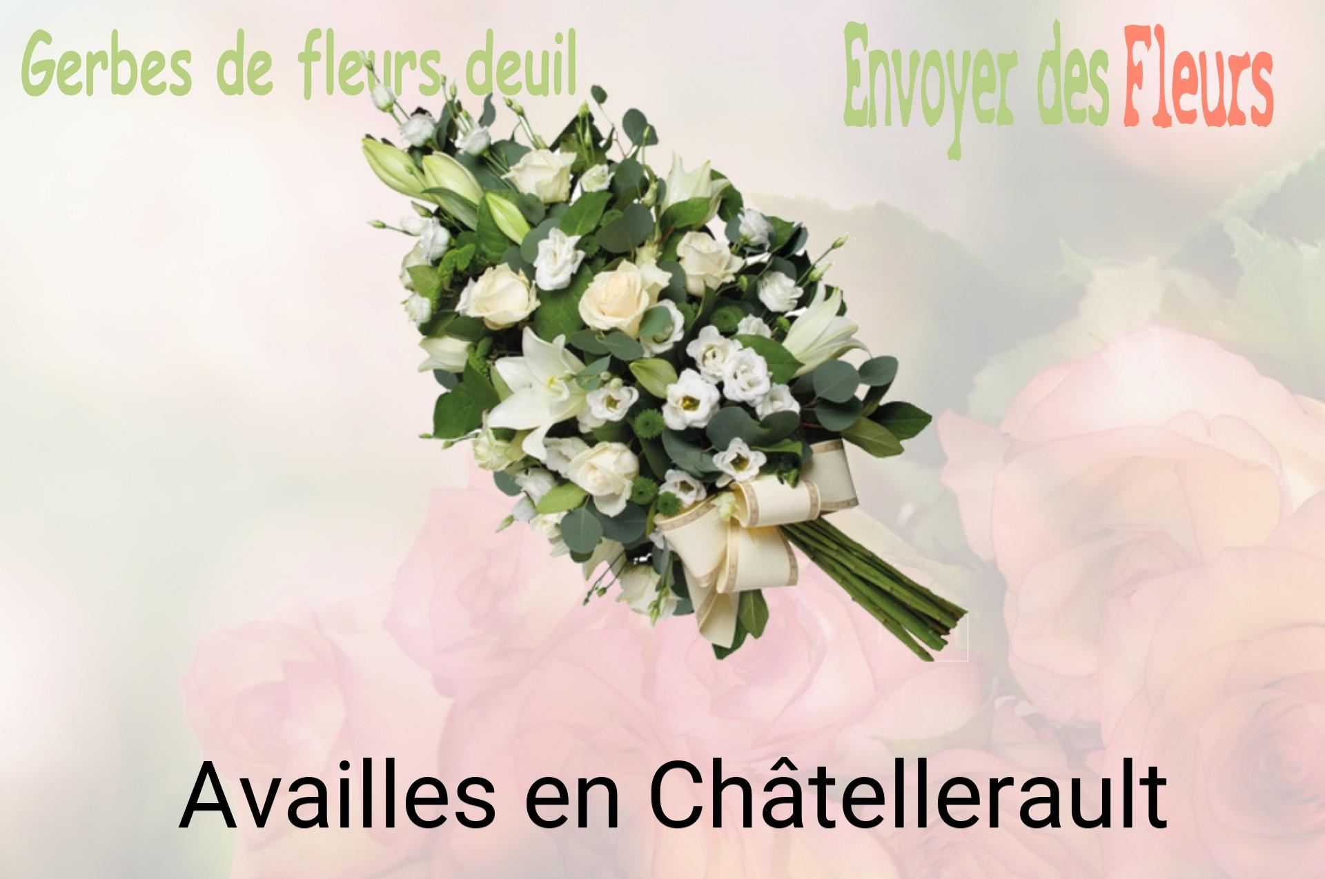 Gerbe de fleurs de deuil livrée à Availles-en-Châtellerault